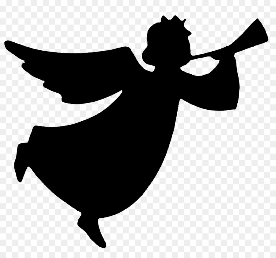Silhouette Trumpet Angel Clip art - Angels png download - 1181*1091 - Free Transparent  png Download.