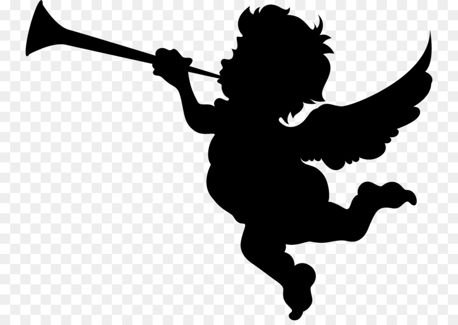 Cupid Royalty-free Clip art - Angel Silhouette png download - 800*631 - Free Transparent Cupid png Download.
