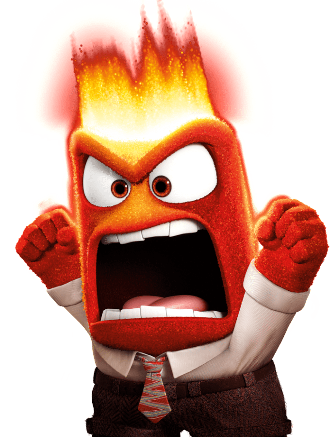 Riley Pixar Emotion Anger Drawing - Inside Out fear png download - 680*