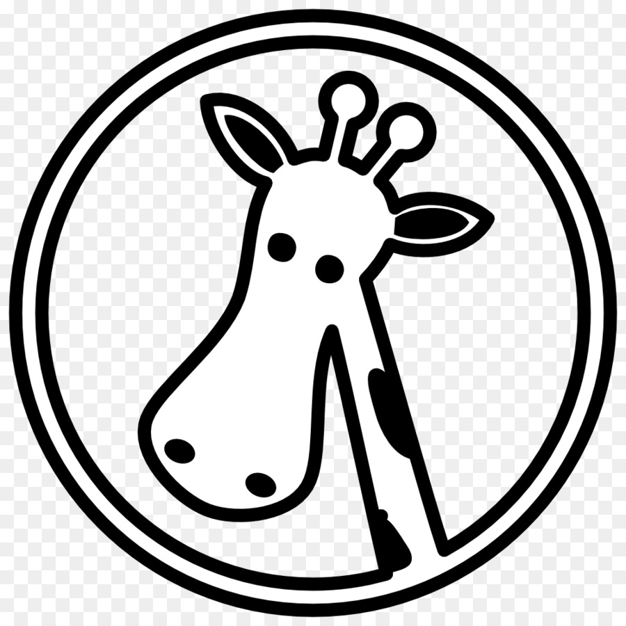Giraffe Drawing Black and white Clip art - Animal Head Outline Giraff png download - 999*999 - Free Transparent Giraffe png Download.