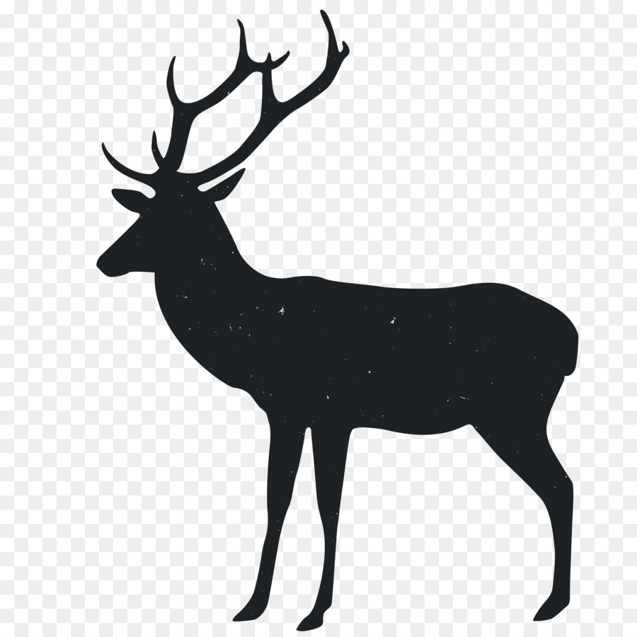 Reindeer Silhouette Animal - Animal Silhouettes png download - 3600*3600 - Free Transparent Reindeer png Download.