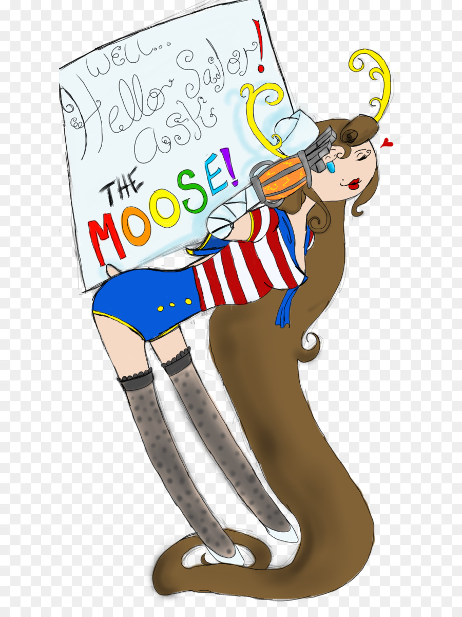 Moose Sailor Moon Clip art Illustration Animal - Worst Hairstyle Templates png download - 670*1191 - Free Transparent Moose png Download.