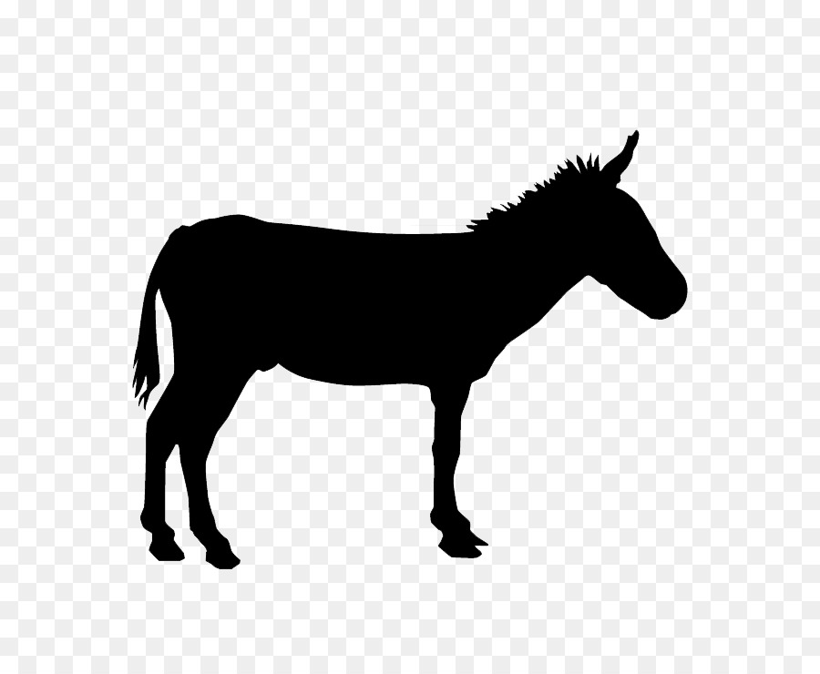 Donkey Silhouette Drawing - Realistic black donkey silhouette vector material png download - 800*731 - Free Transparent Donkey png Download.