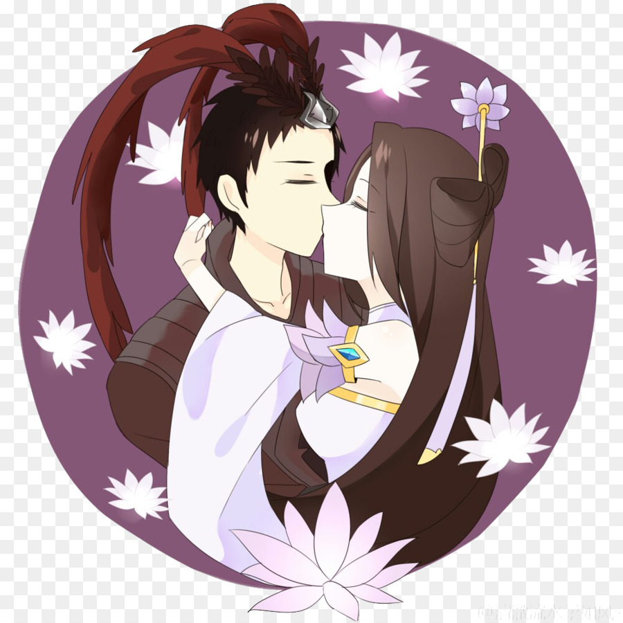 Kiss Significant other Cartoon - Cartoon kiss couple portrait PNG material png download - 1000*1000 - Free Transparent  png Download.