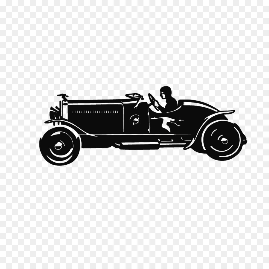 Vintage car Jeep Silhouette - Vector drawing retro convertible classic cars png download - 1000*1000 - Free Transparent Car png Download.
