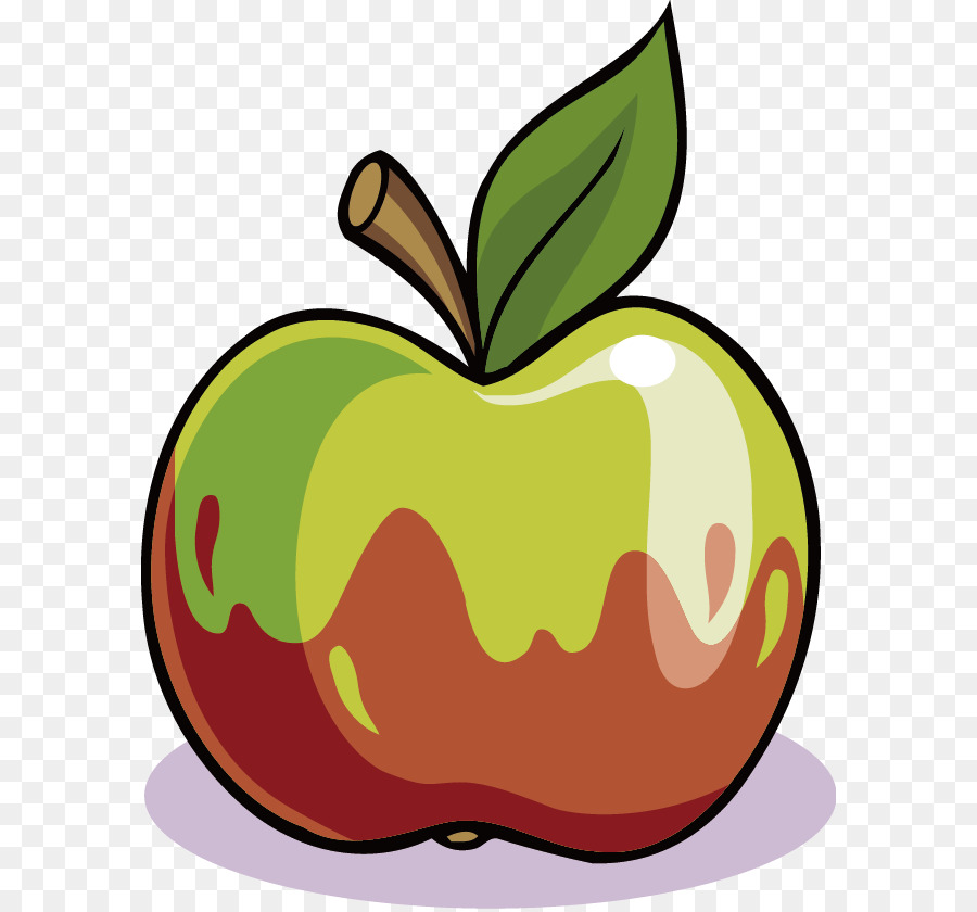 Apple Clip art - Vector cartoon green apple png download - 640*837 - Free Transparent Apple png Download.