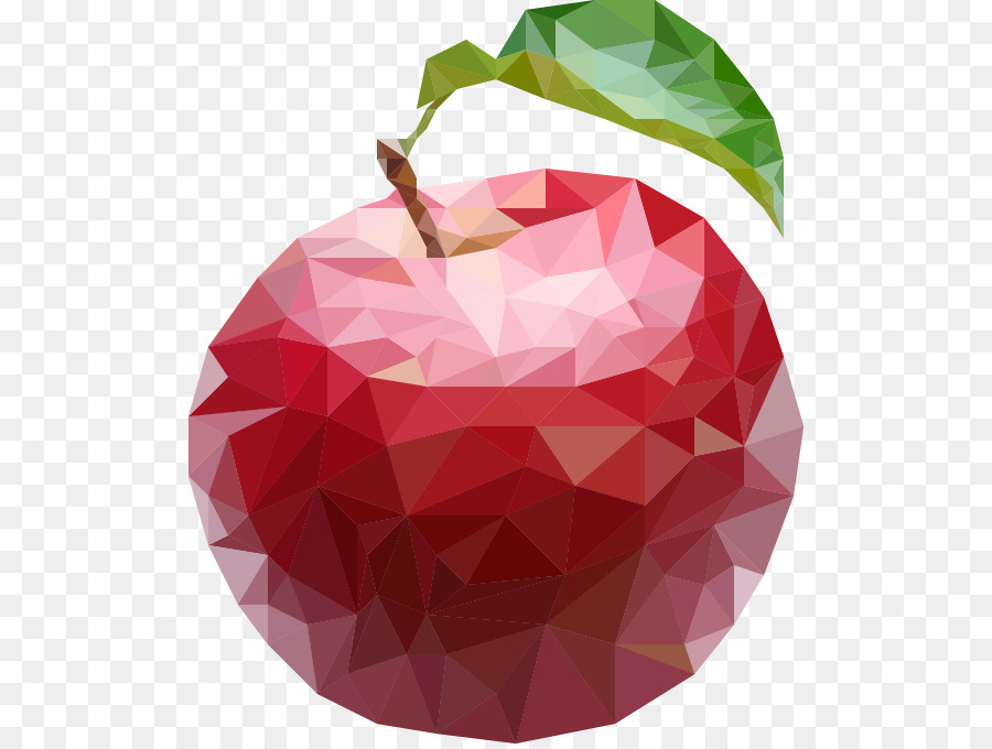 Apple Food Digital art Low poly - lowpoly png download - 558*675 - Free Transparent Apple png Download.