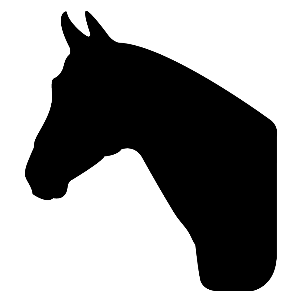 silhouette horse head outline

