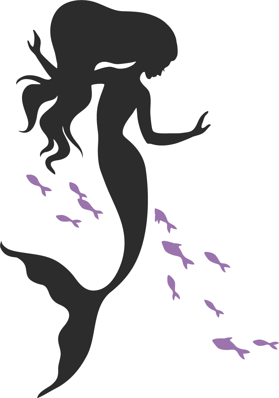 silhouette mermaid stencil
