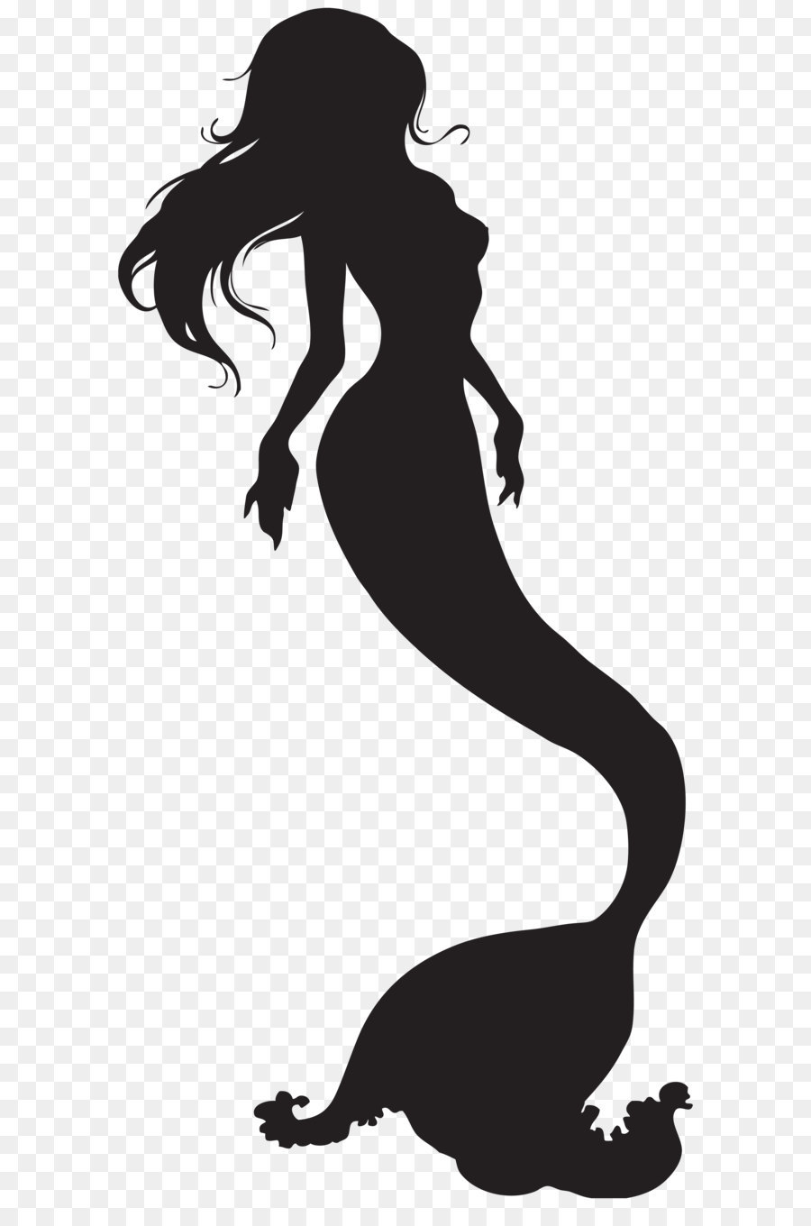 Mermaid Scalable Vector Graphics - Mermaid Silhouette PNG Clip Art Image png download - 3874*8000 - Free Transparent Ariel png Download.