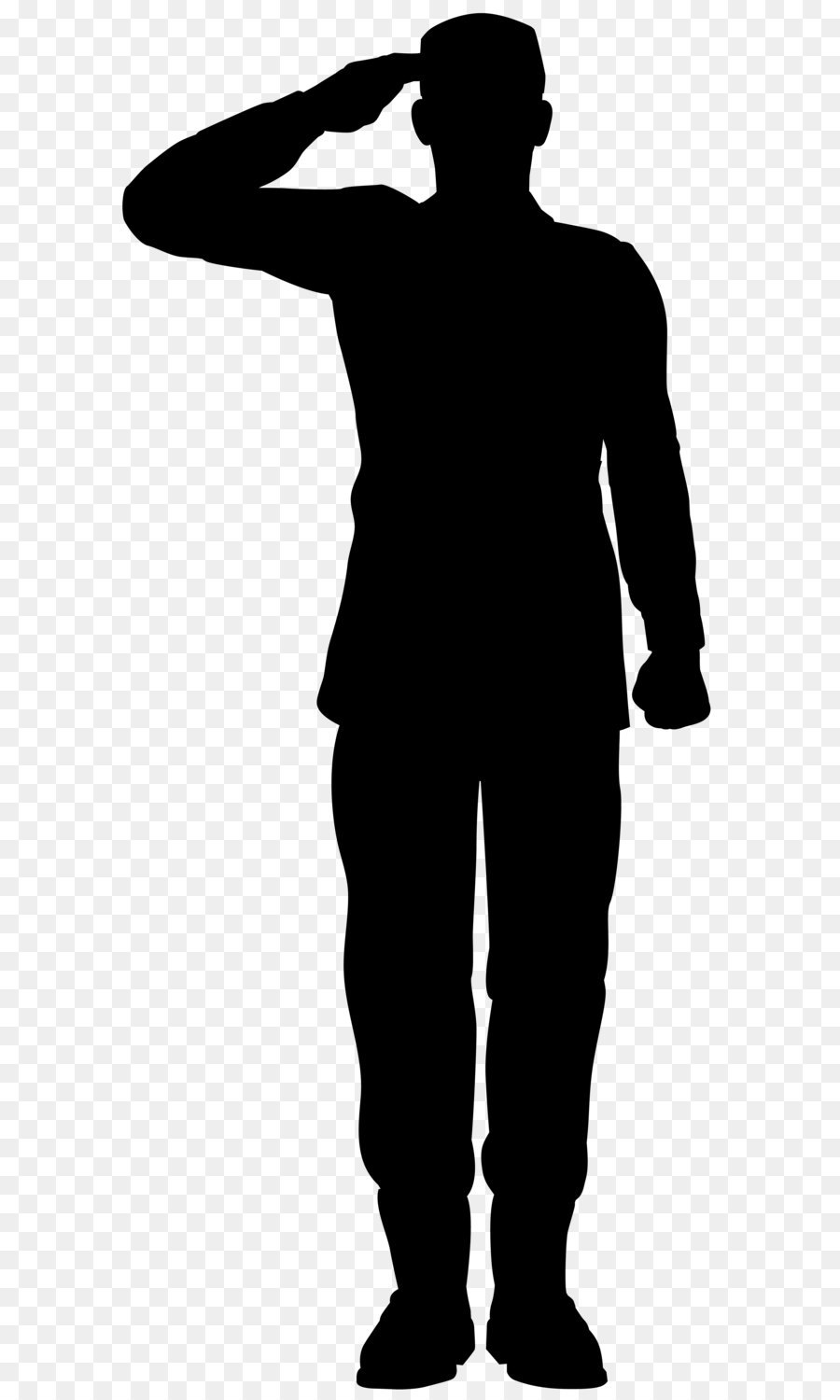 Soldier Salute Army Clip art - Army Soldier Saluting Silhouette PNG Clip Art Image png download - 3472*8000 - Free Transparent Soldier png Download.