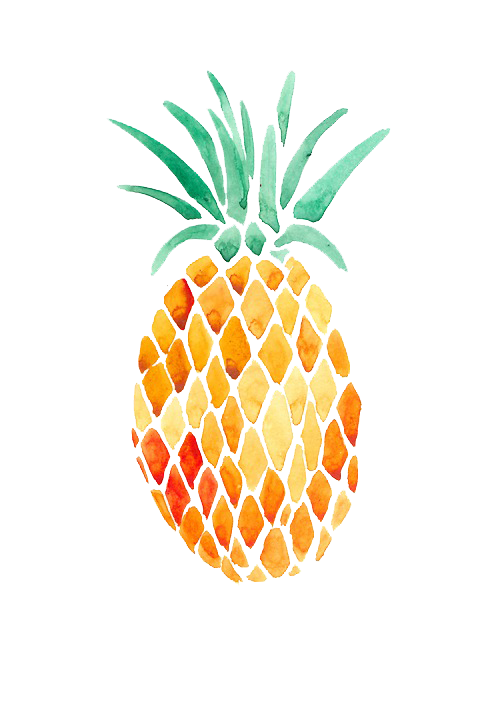 cute transparent pineapple clipart
