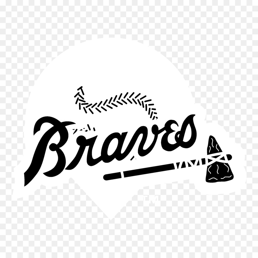 Logo Black and white Brand Atlanta Braves - atlanta braves png download - 2400*2400 - Free Transparent Logo png Download.