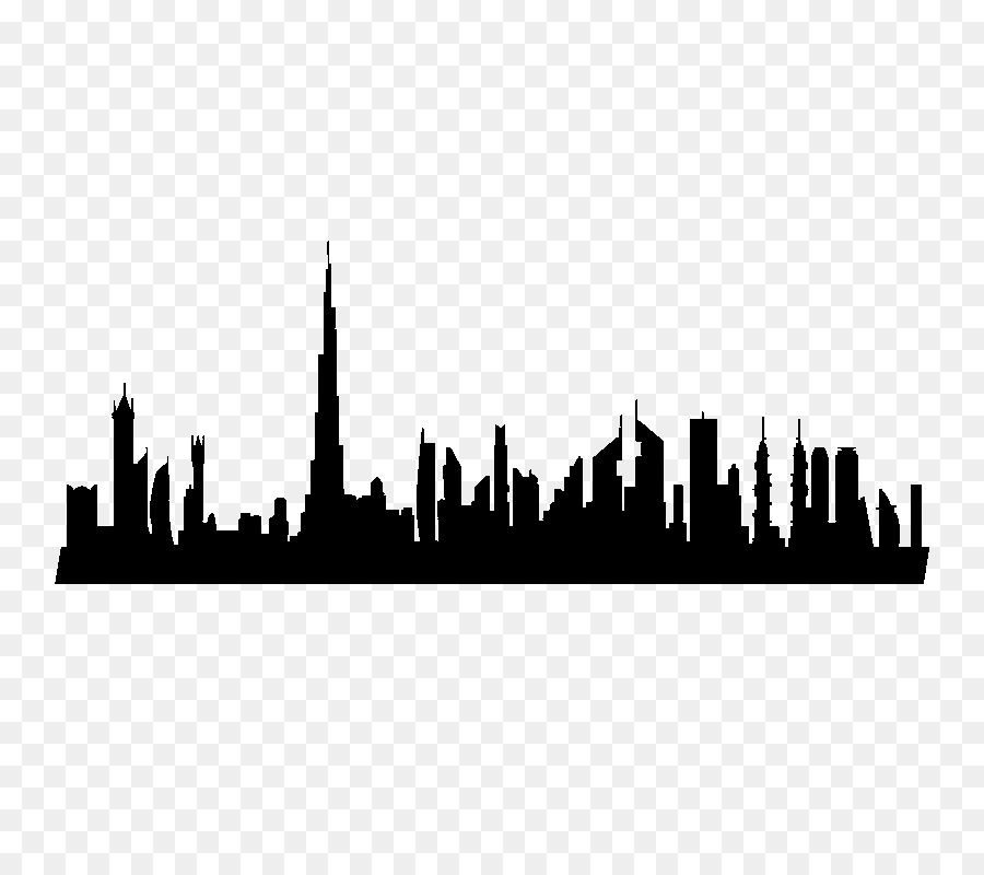 Dubai Skyline Silhouette - dubai skyline png download - 800*800 - Free Transparent Dubai png Download.