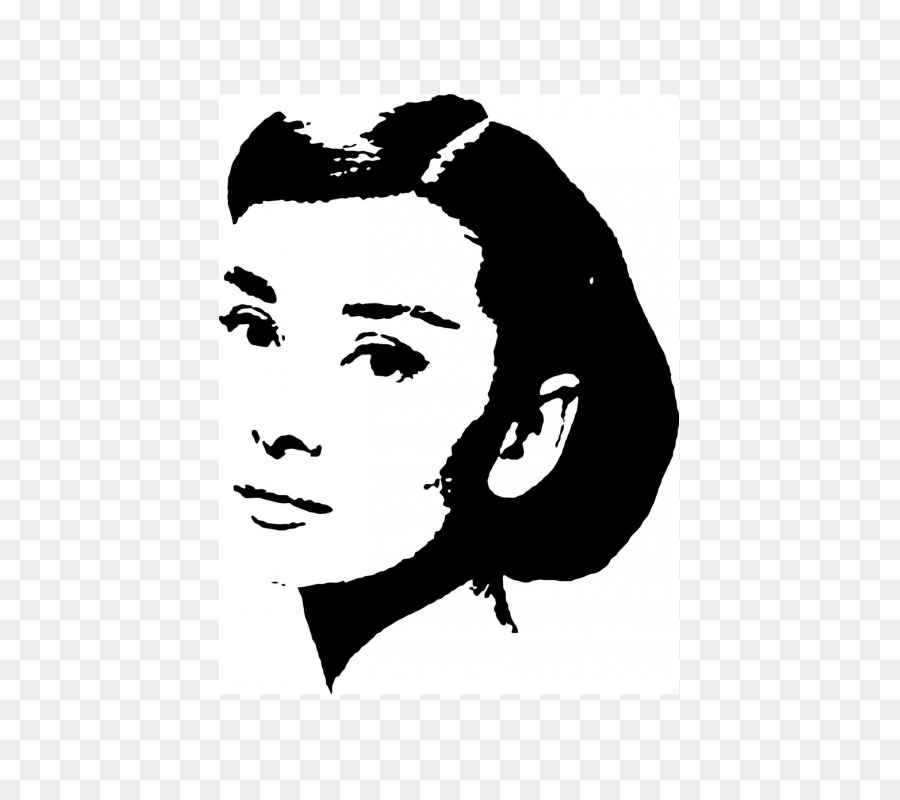 Gigi Audrey Hepburn: Portraits of an Icon Stencil Black and white Art - painting png download - 788*788 - Free Transparent Gigi png Download.