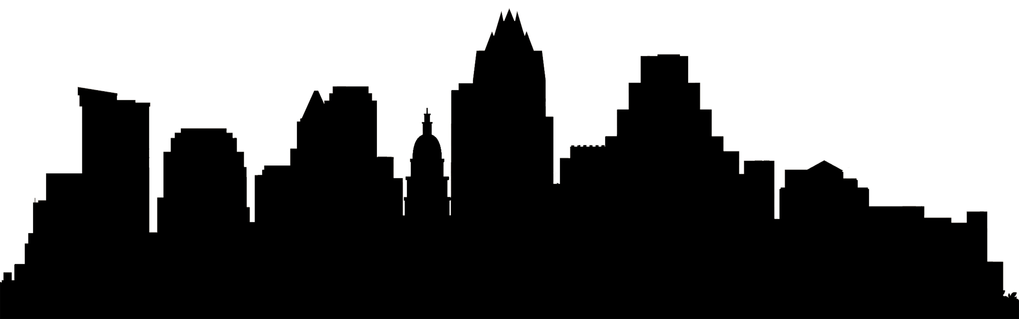 Austin Skyline Silhouette Royalty Free City Silhouette Png Download 4116 1289 Free Transparent Austin Png Download Clip Art Library