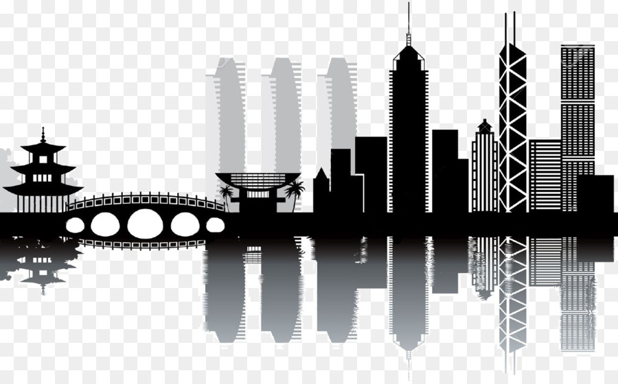 Hong Kong Skyline Silhouette - cityscape png download - 1300*807 - Free Transparent Hong Kong png Download.