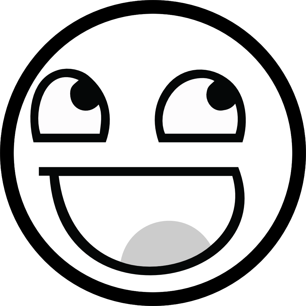 happy face smiley black and white png
