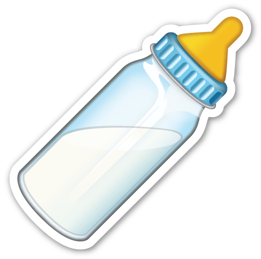 Baby Bottles Emoji Infant Sticker - milk bottle png download - 530*526