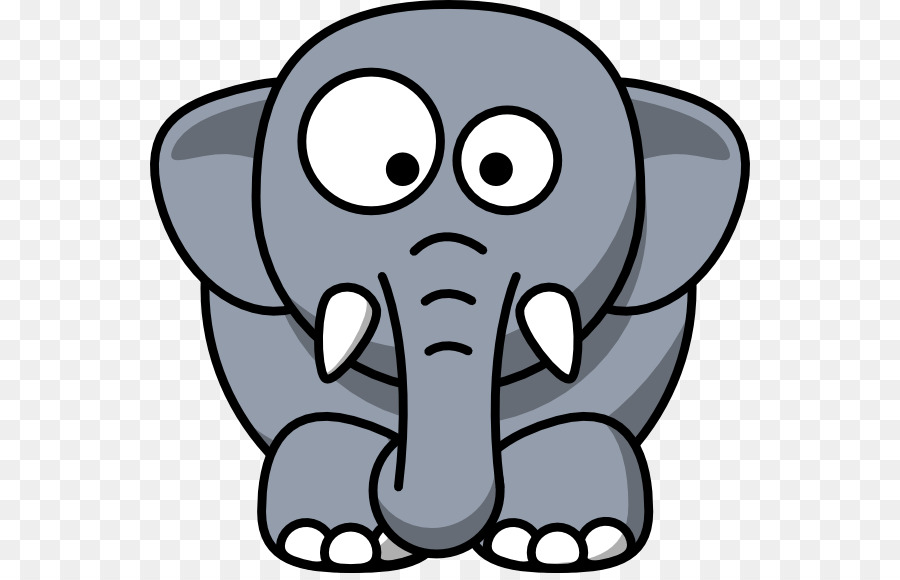 Elephant Cuteness Grey Clip art - Baby Elephant Outline png download - 600*573 - Free Transparent Elephant png Download.