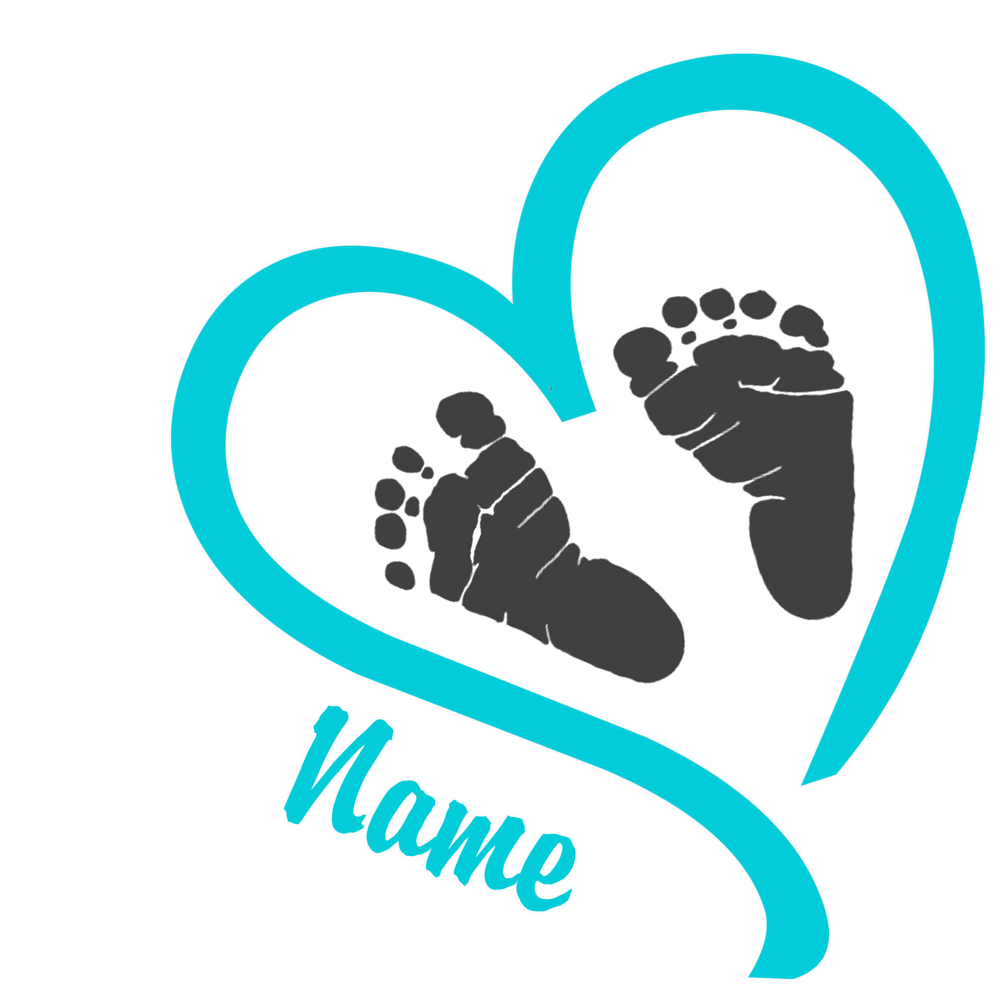 Footprint Infant Heart Clip art - Heart Feet Cliparts png download
