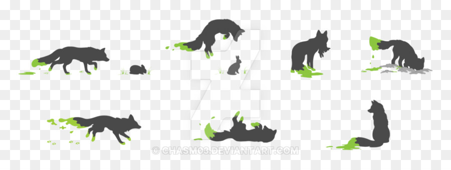 Cat Drawing Silhouette Canidae Line art - fox running png download - 1024*384 - Free Transparent Cat png Download.