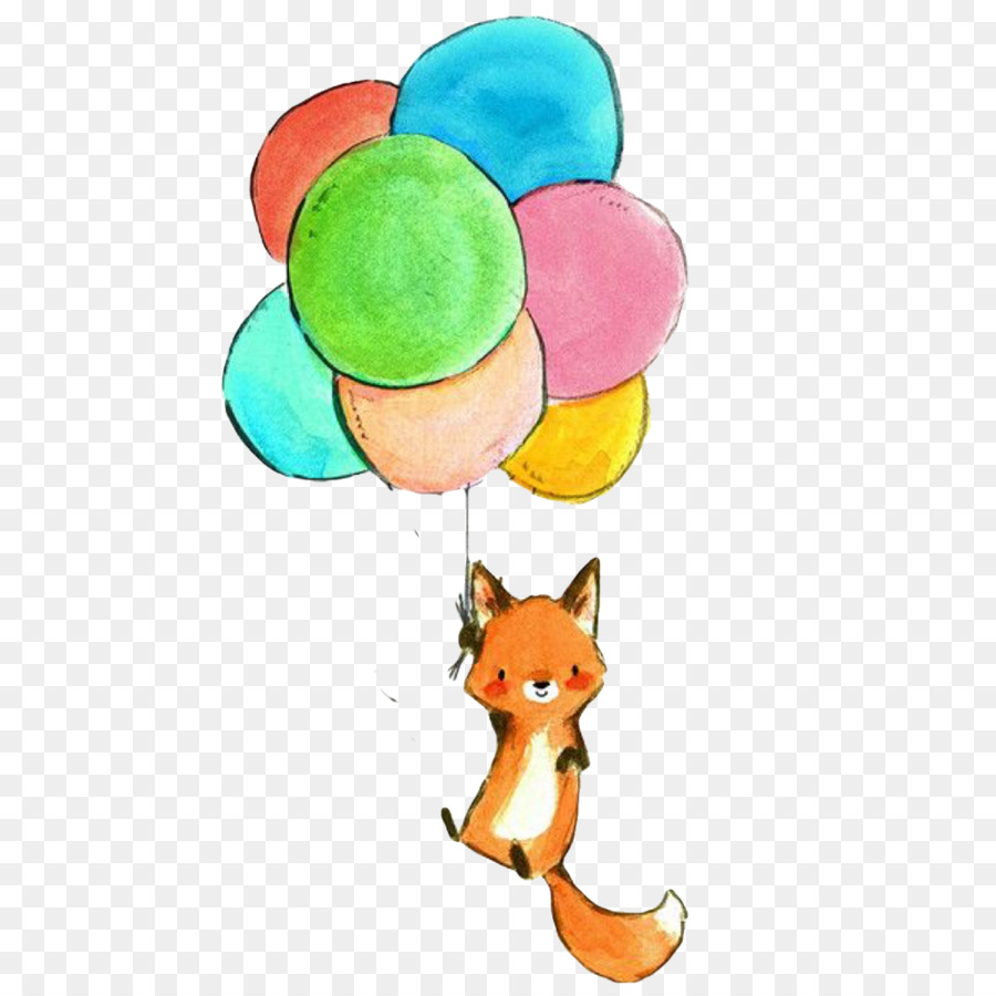 Paper Clip art Balloon Drawing Fox - balloon png download - 1024*1024 - Free Transparent Paper png Download.