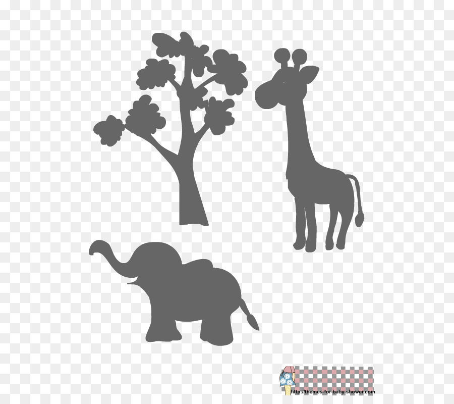 Giraffe Infant Baby shower Stencil Paper - elephant motif png download - 612*792 - Free Transparent Giraffe png Download.