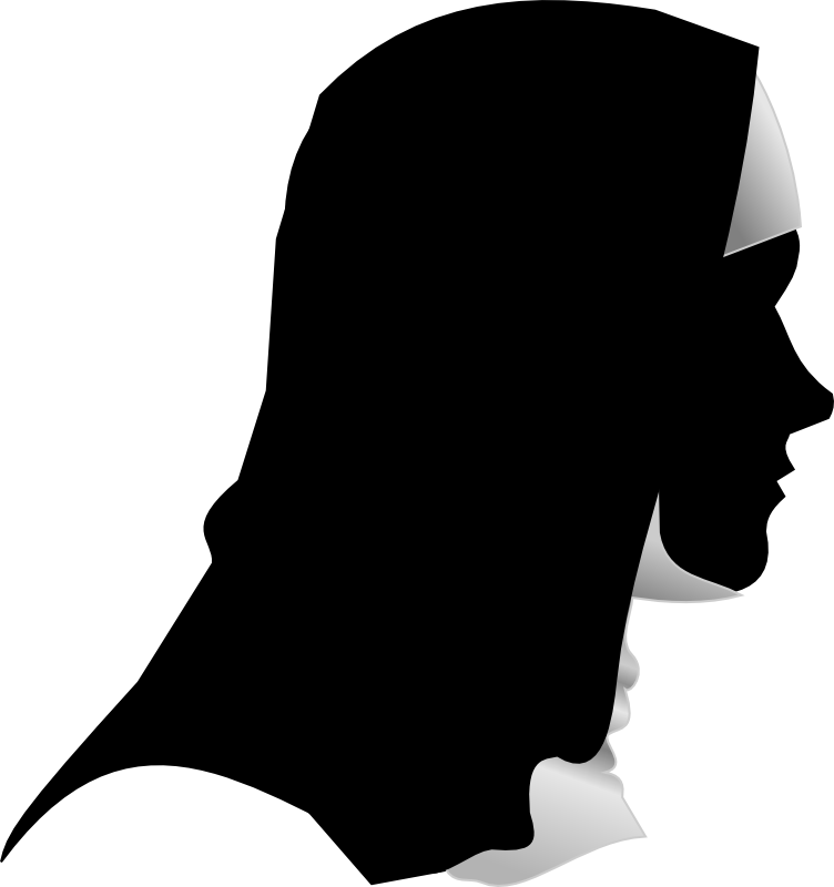 silhouette nun transparent background
