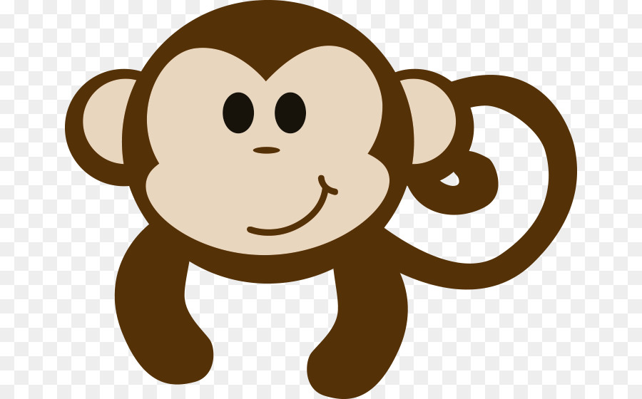 Primate Mammal Animal Clip art - baby monkey png download - 718*560 - Free Transparent Primate png Download.