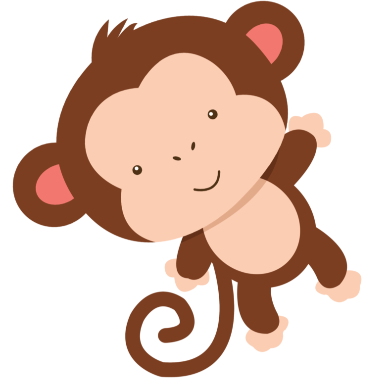baby shower baby monkey clipart
