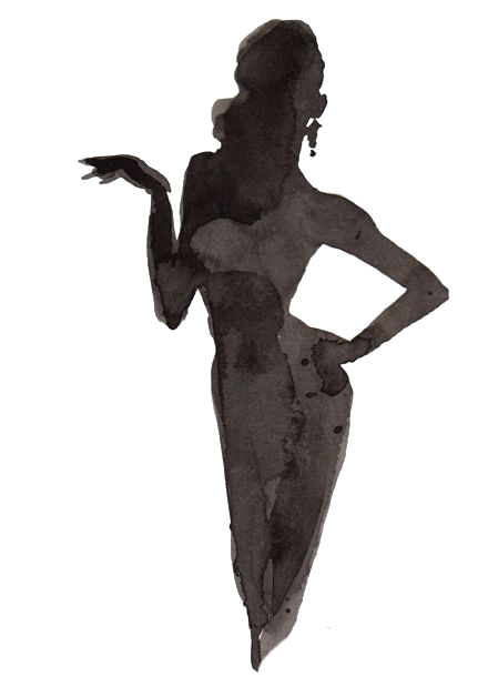 gold woman silhouette png
