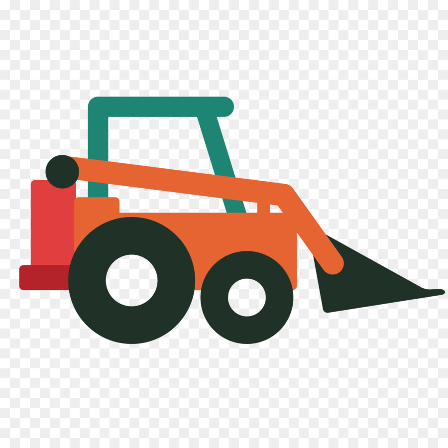 Excavator Bulldozer Sticker Wall decal Backhoe - Vector flat bulldozer cartoon digging machine png download - 1501*1501 - Free Transparent Excavator png Download.