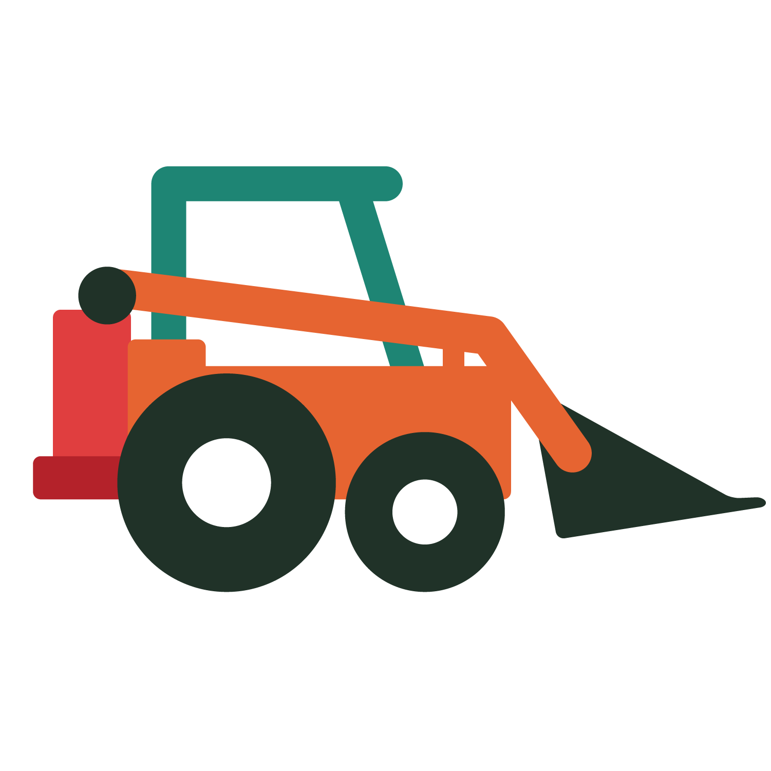 Excavator Bulldozer Sticker Wall decal Backhoe - Vector flat bulldozer  cartoon digging machine png download - 1501*1501 - Free Transparent  Excavator png Download. - Clip Art Library