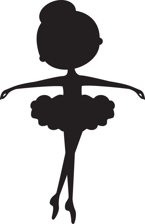 silhouette dancing girl clipart
