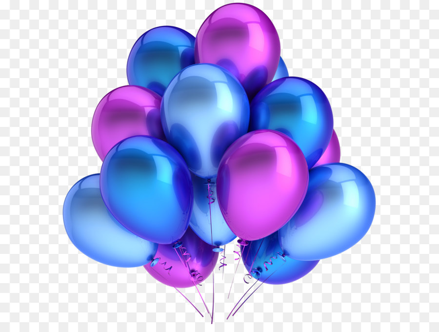 Balloon Clip art - Transparent Blue and Pink Balloons Clipart png download - 4850*4966 - Free Transparent Balloon png Download.