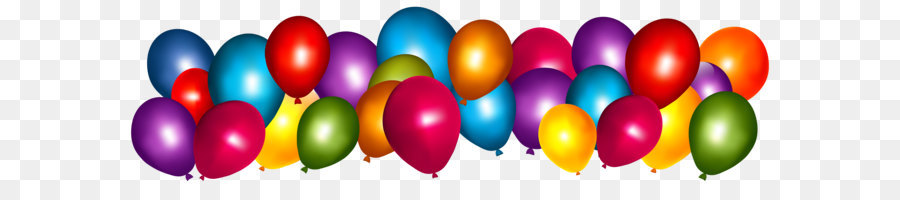 Balloon Confetti Party Birthday Clip art - Transparent Colorful Balloons PNG Clipart Image png download - 6152*1785 - Free Transparent Balloon png Download.