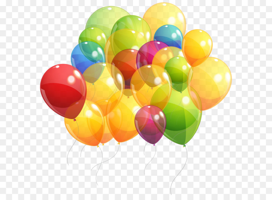 Yellow Balloon - Transparent Colorful Balloons Bunch PNG Clipart Image png download - 5985*5995 - Free Transparent Balloon png Download.