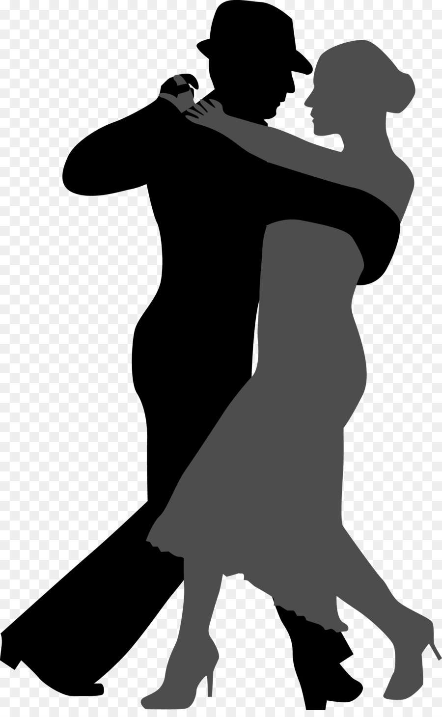 Tango Ballroom dance Silhouette - Two dancers png download - 1581*2540 - Free Transparent Tango png Download.