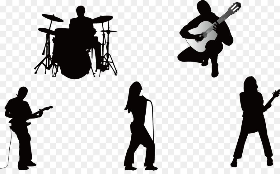 Musical ensemble Silhouette Musician Guitarist - band png download - 1127*688 - Free Transparent  png Download.