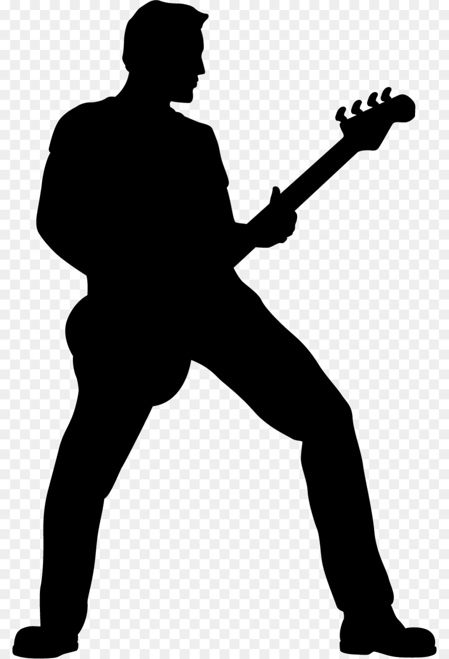 Guitarist Silhouette Clip art - band png download - 850*1319 - Free Transparent  png Download.
