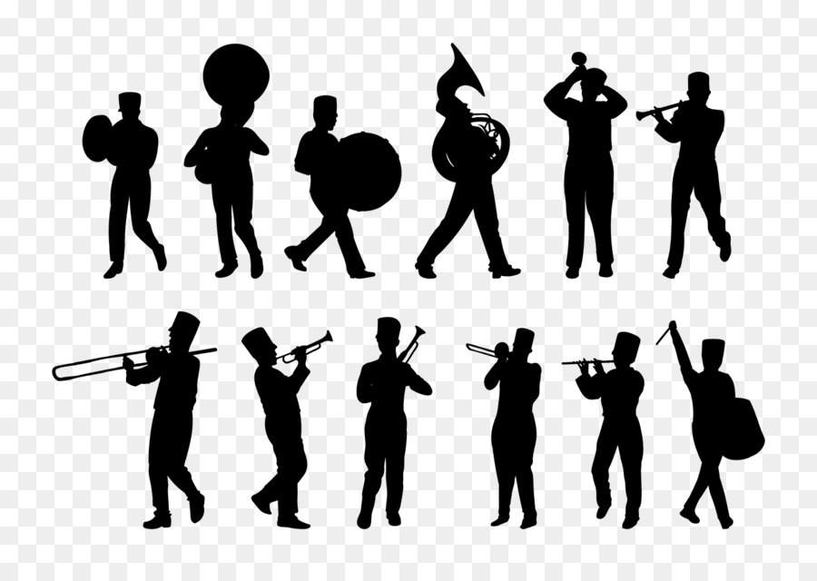 Silhouette Marching band Musical ensemble - band png download - 1400*980 - Free Transparent  png Download.