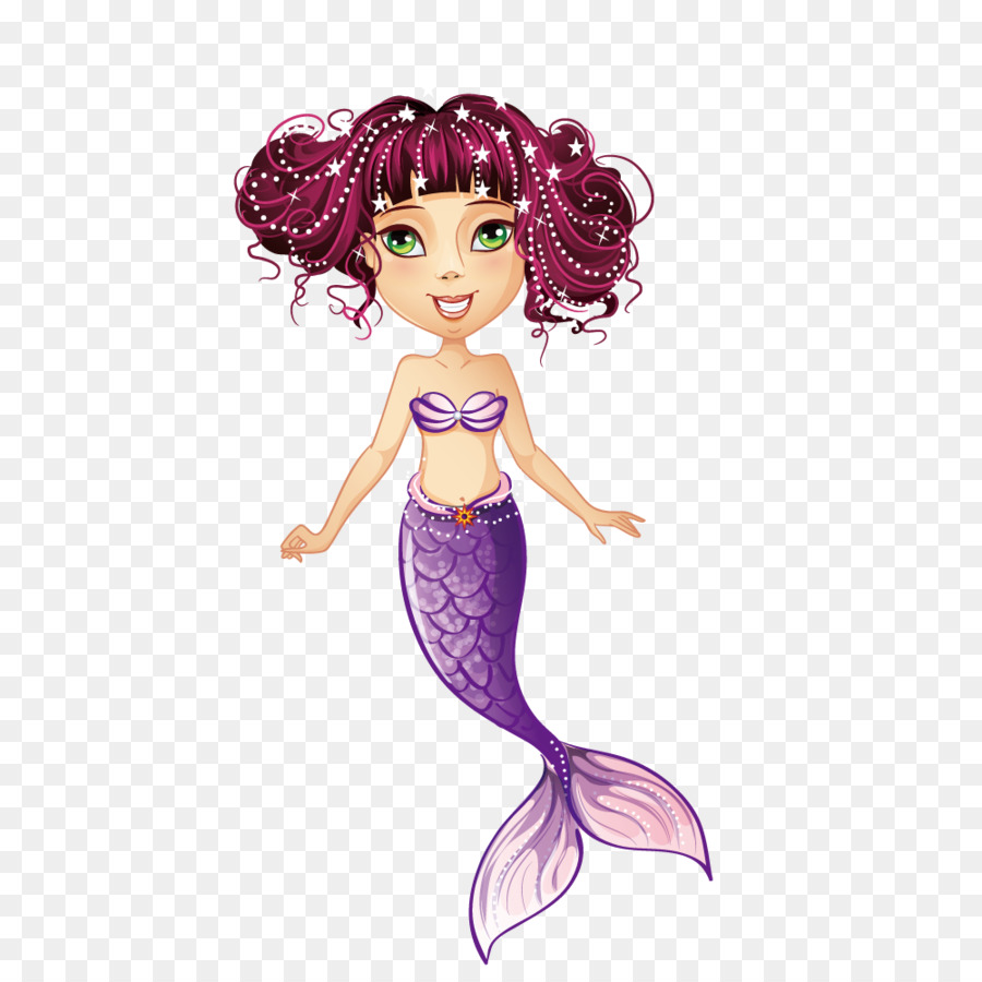 Eyebrow Drawing - Purple curly hair mermaid png download - 1000*1000 - Free Transparent Eyebrow png Download.