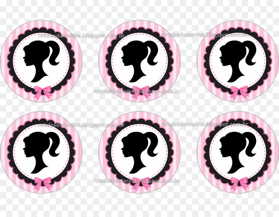 Barbie Label Cupcake Black Pink - barbie png download - 1406*1089 - Free Transparent Barbie png Download.