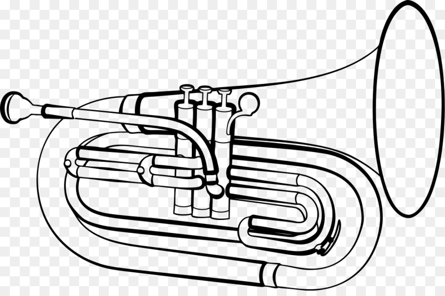 Baritone horn Marching euphonium Drawing Marching band Baritone saxophone - musical instruments png download - 1000*654 - Free Transparent  png Download.