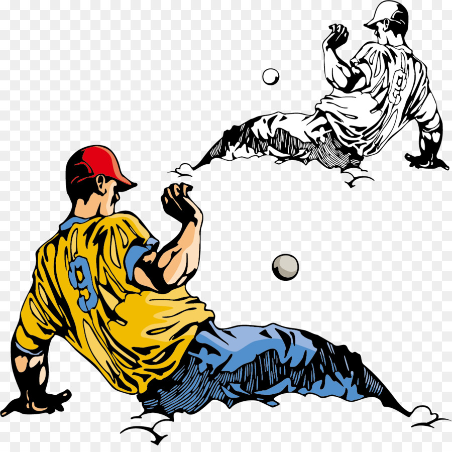 Baseball Sport Athlete - Comic style baseball vector material png download - 1156*1139 - Free Transparent Baseball png Download.
