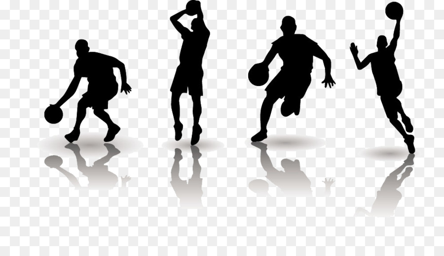 Basketball Football Clip art - Basketball players silhouette image png download - 1000*565 - Free Transparent Silhouette png Download.