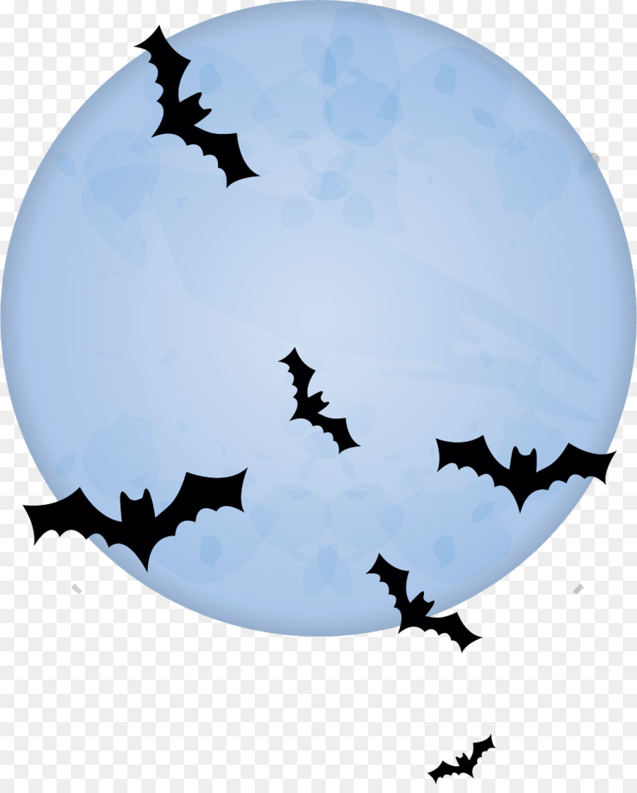 Moon - Vector bat and Blue Moon png download - 909*1119 - Free Transparent Moon png Download.