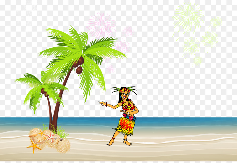 Areca palm Arecaceae Silhouette - Vector beach scenery png download - 2733*1863 - Free Transparent Areca Palm png Download.