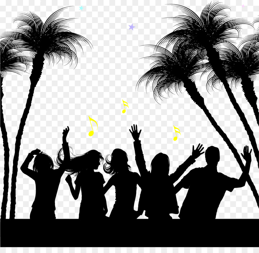 Visual arts Silhouette Party Nightclub - beach party png download - 1135*1085 - Free Transparent Visual Arts png Download.